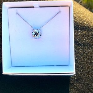 .925 Sterling Silver “Love Knot” Neckace BNIB
